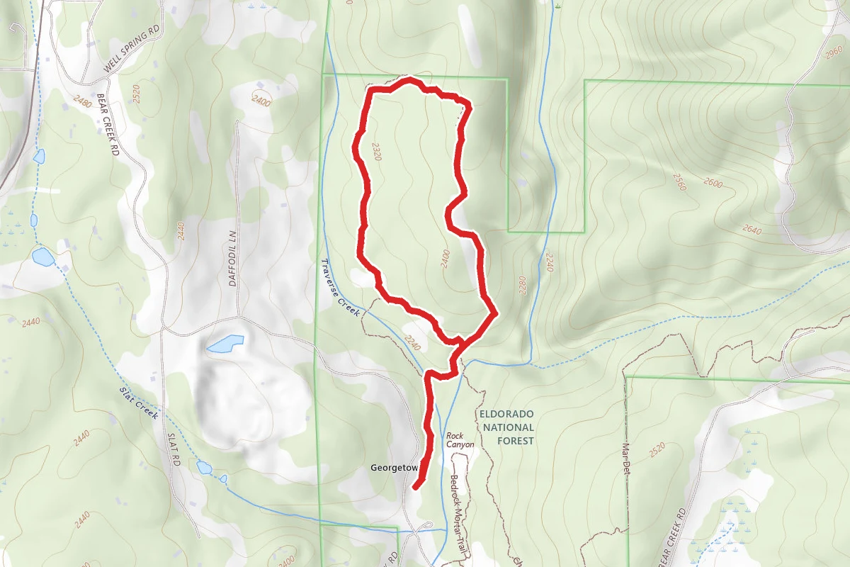 Stifle Claim Trail to Traverse Creek Loop Trail