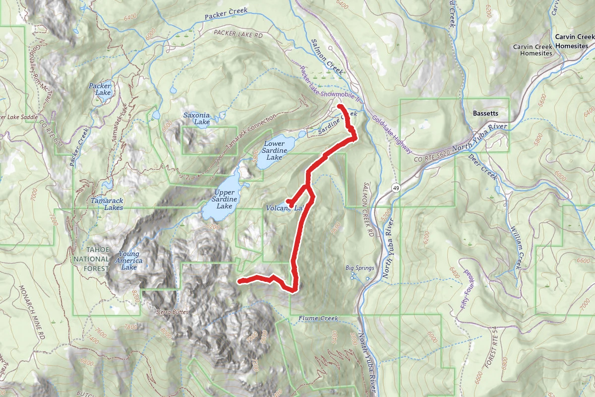 Volcano Lake & Mountain Mine Trail