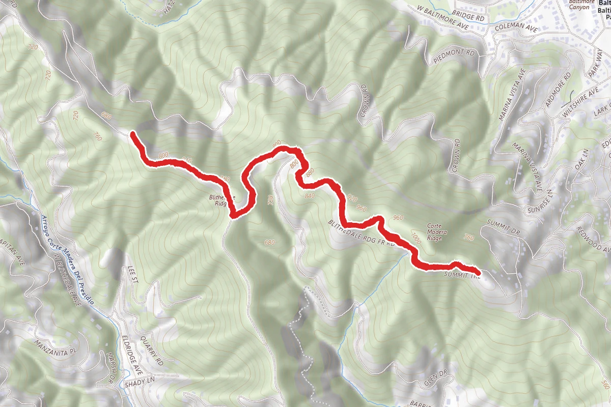 Blithedale Ridge Fire Road