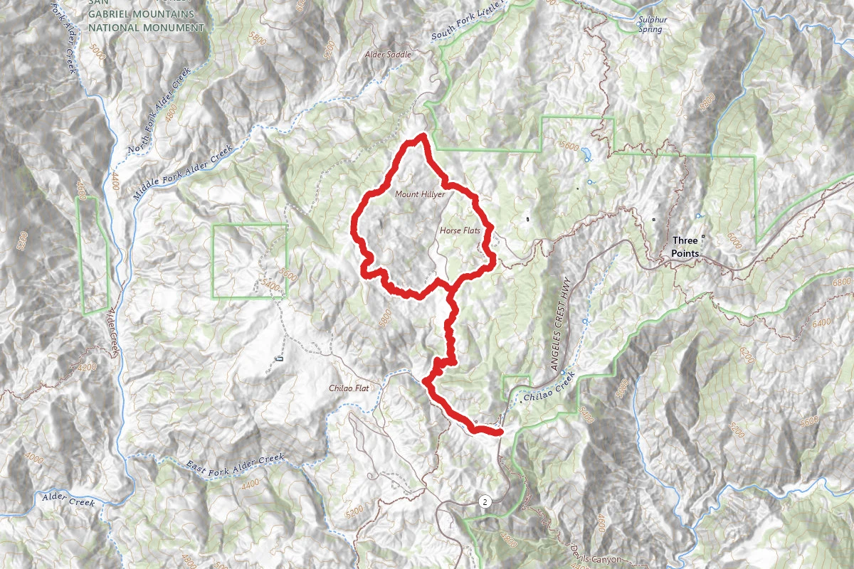 Mt Hillyer via Silver Moccasin & Mt Hillyer trails
