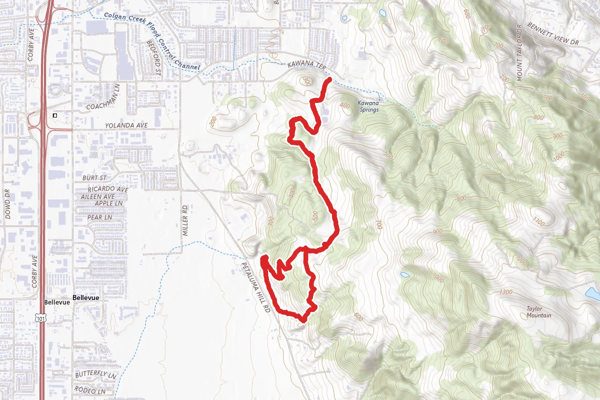 Kawana to Petaluma Hill Loop