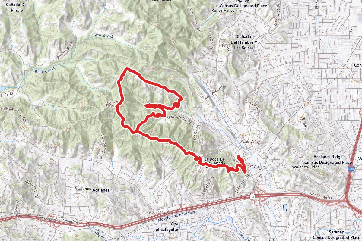 Lafayette Ridge To Sunrise Trail