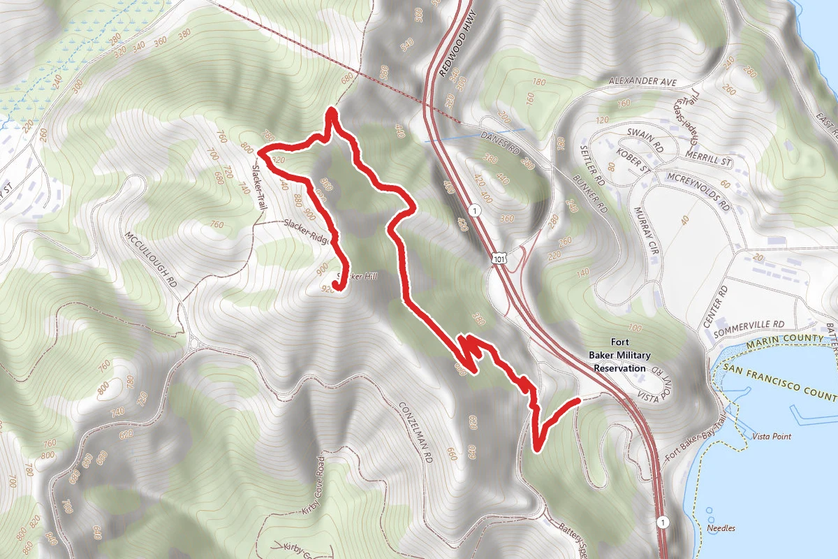 Slacker Hill via SCA Trail