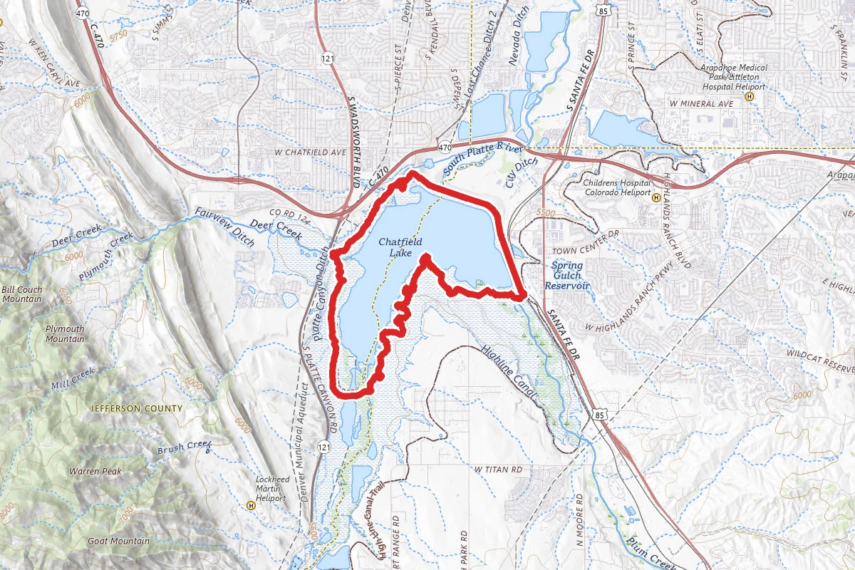 Chatfield Dam to Chatfield Internal Trail Loop
