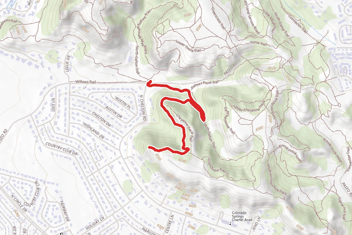 Grandview Trail via Cheyenne Trail