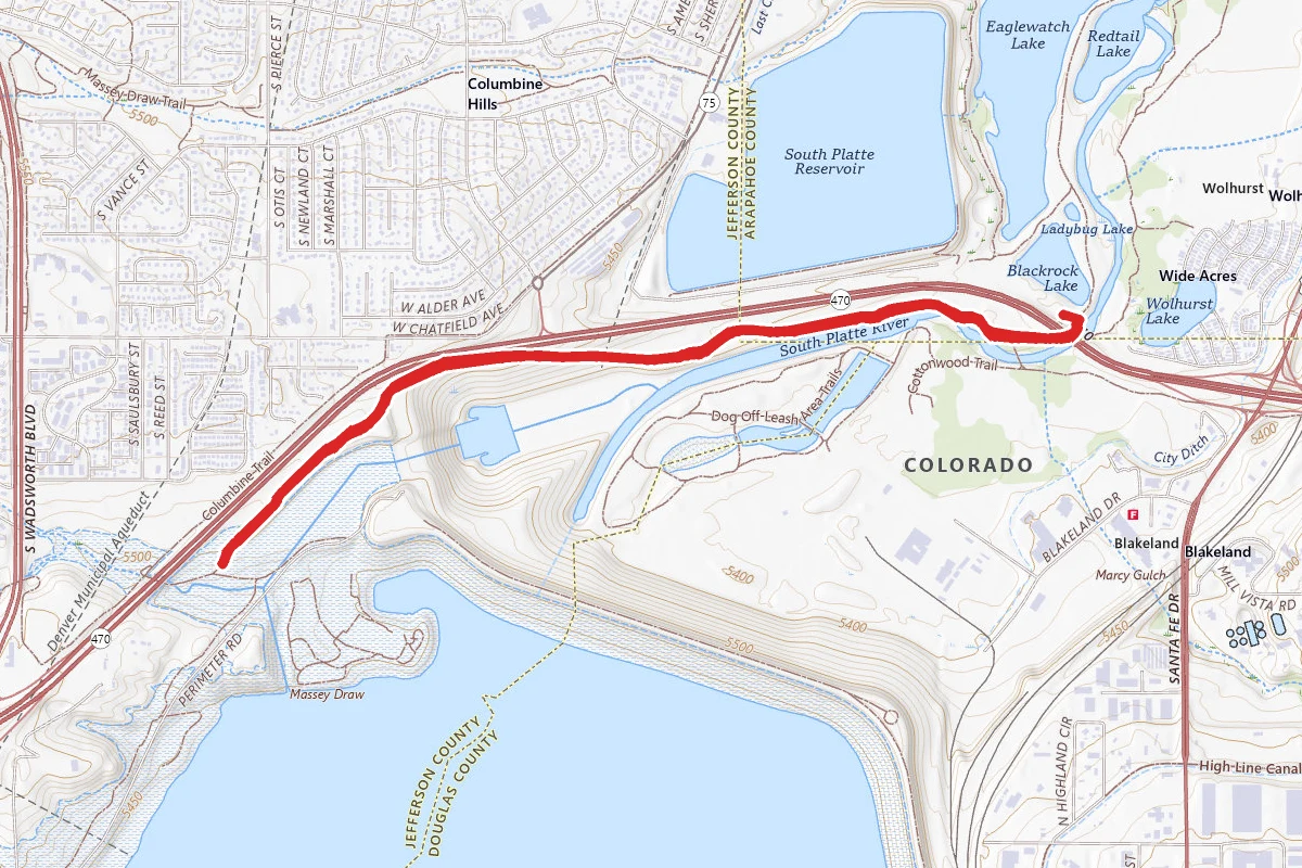 Chatfield Dam via C-470 Trail