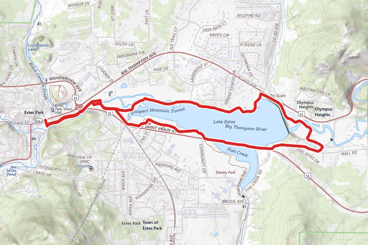 Big Thompson River Walk to Lake Estes