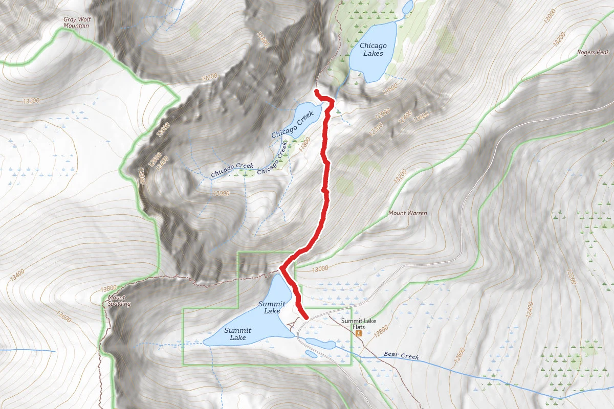 Summit Lake to Upper Chicago Lake via Chicago Lakes Trail