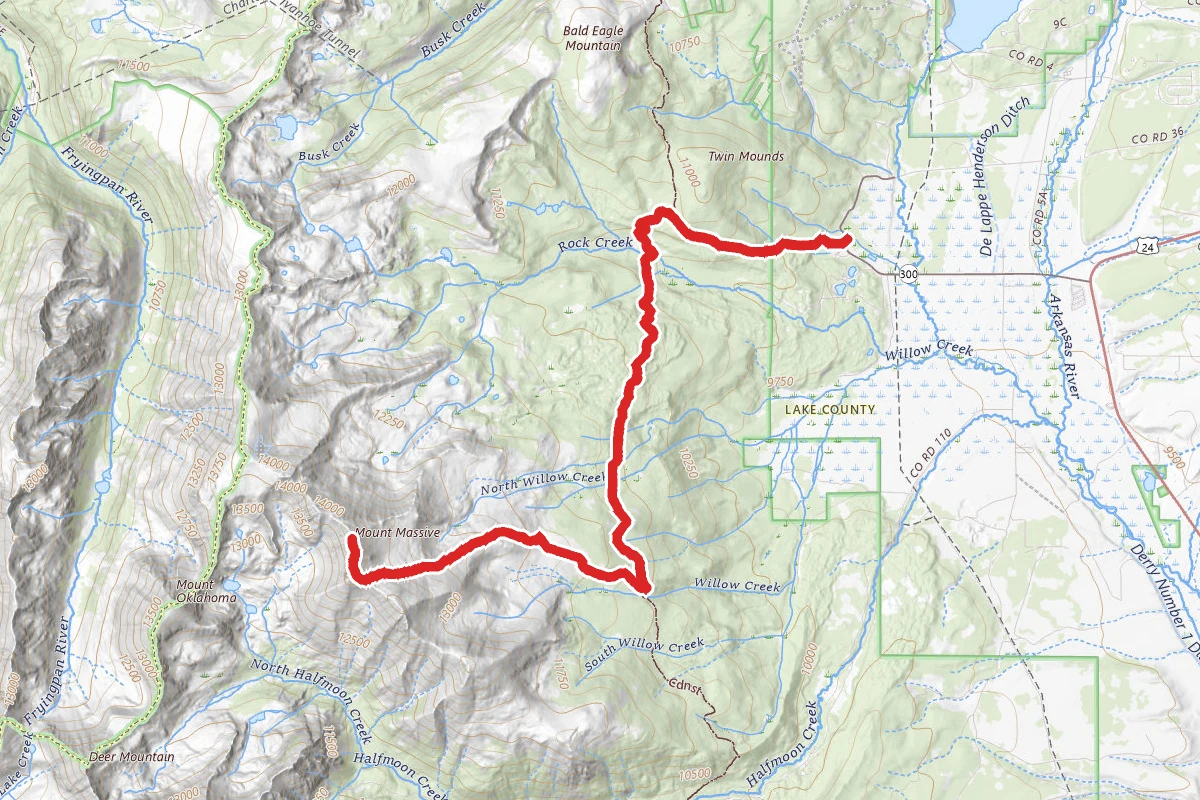 Mount Massive Trail (via North East)