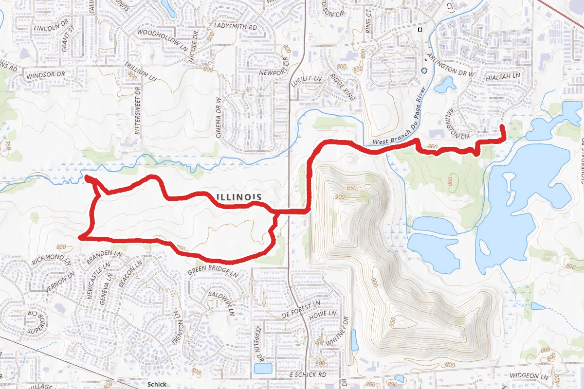 North Central DuPage Regional Trail from Hawk Hollow