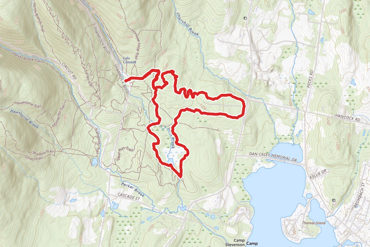 Deer Hill, Rotten Apple, Fuzzy Bunny and Bear Claw Loop