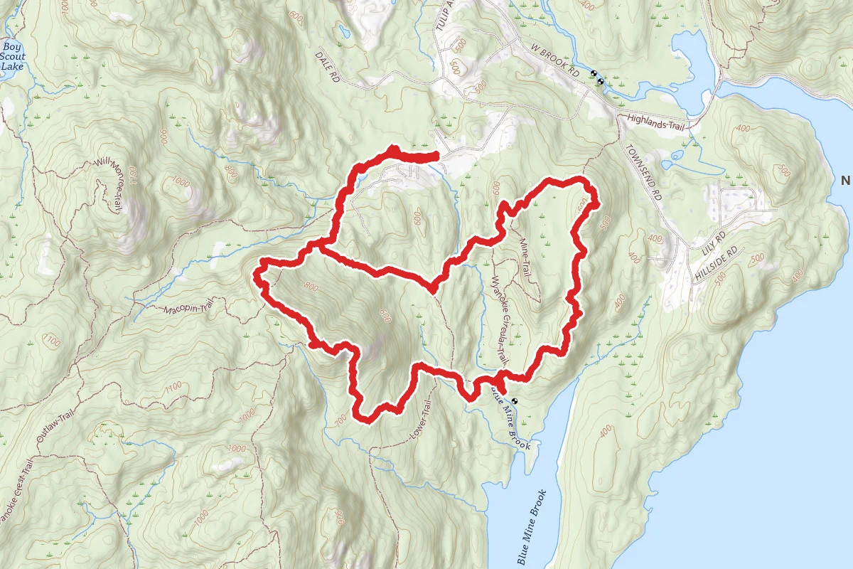 Otter Hole, Hewit-Butler, Wyanokie Circular and Mine Trail