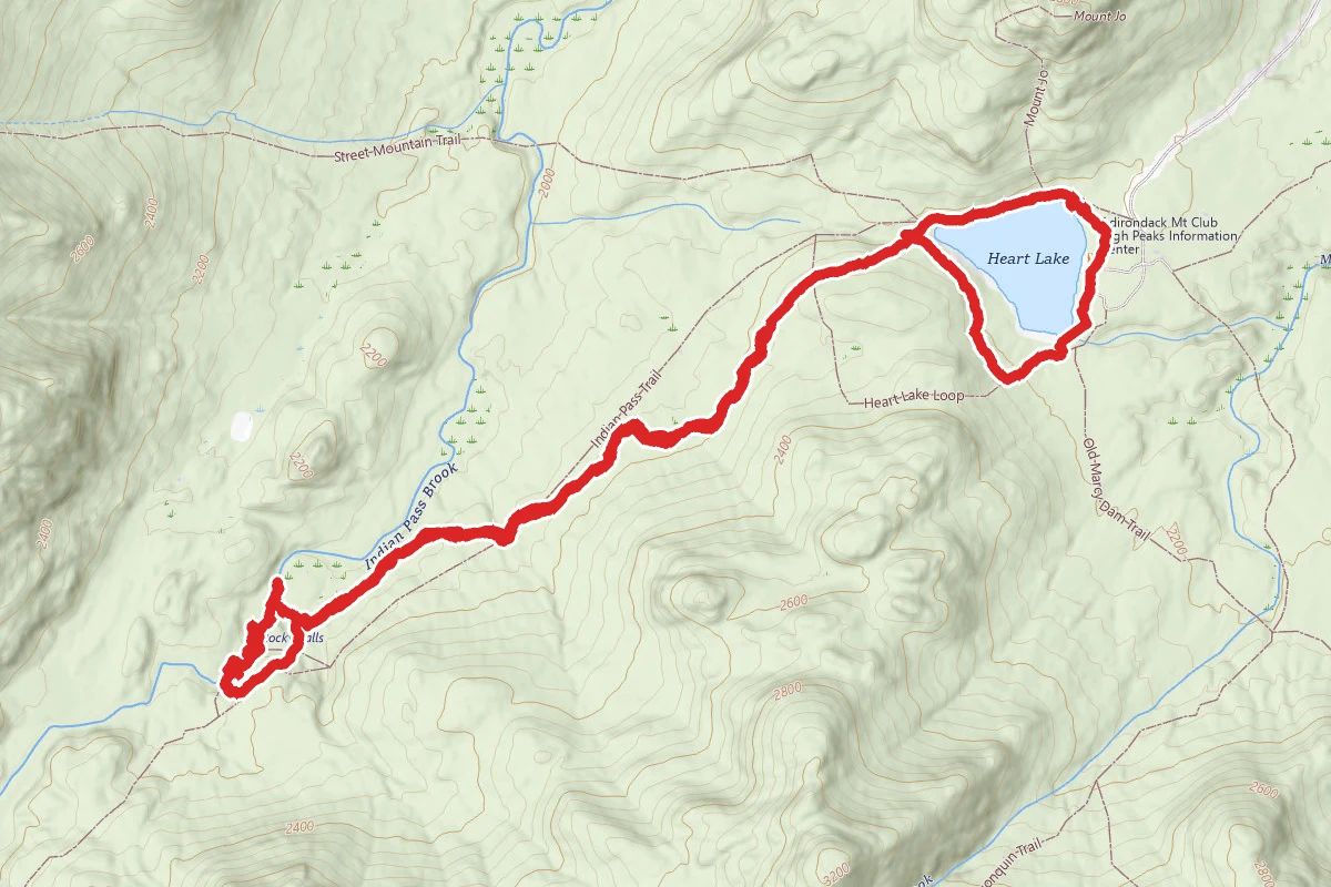 Heart Lake and Rocky Falls via Indian Pass Trail