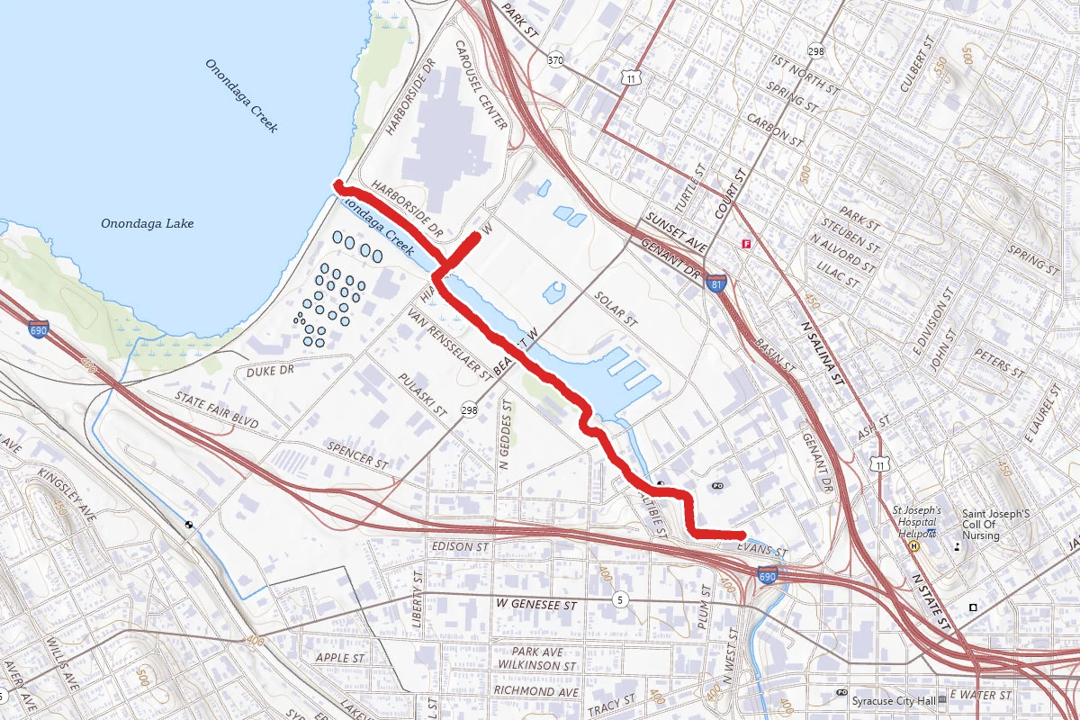 Onondaga Creekwalk to Onondaga Lake