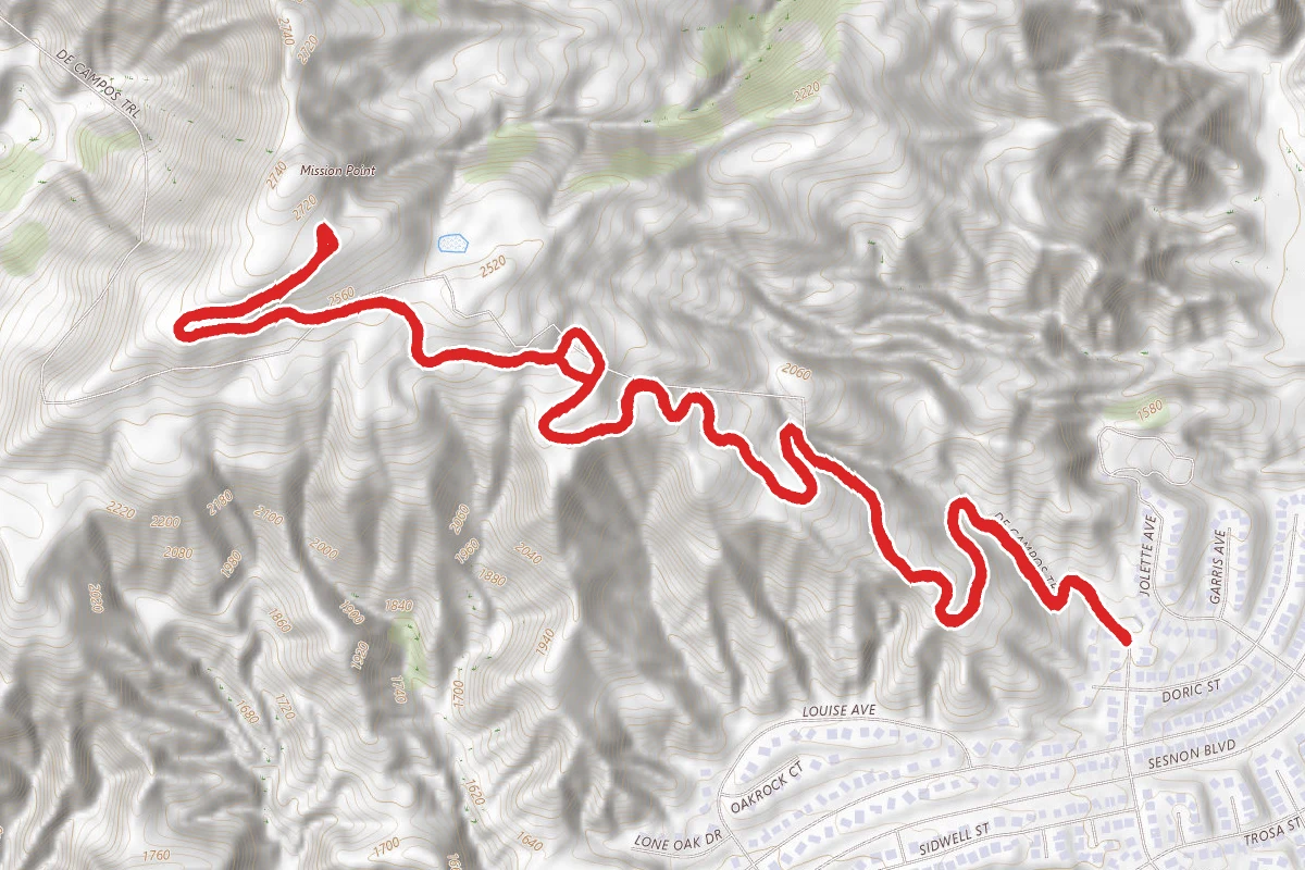 Mission Point via De Campos Trail