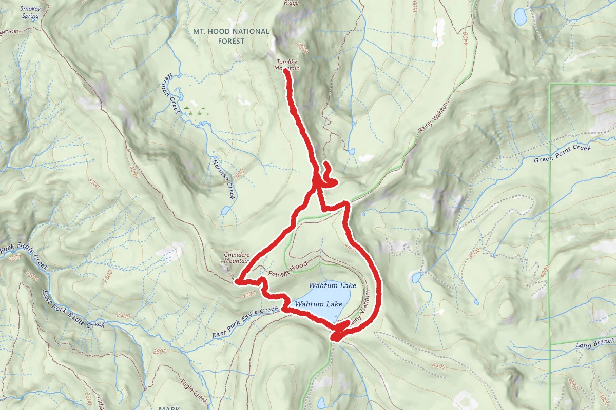 Wahtum Lake to Tomlike Mountain