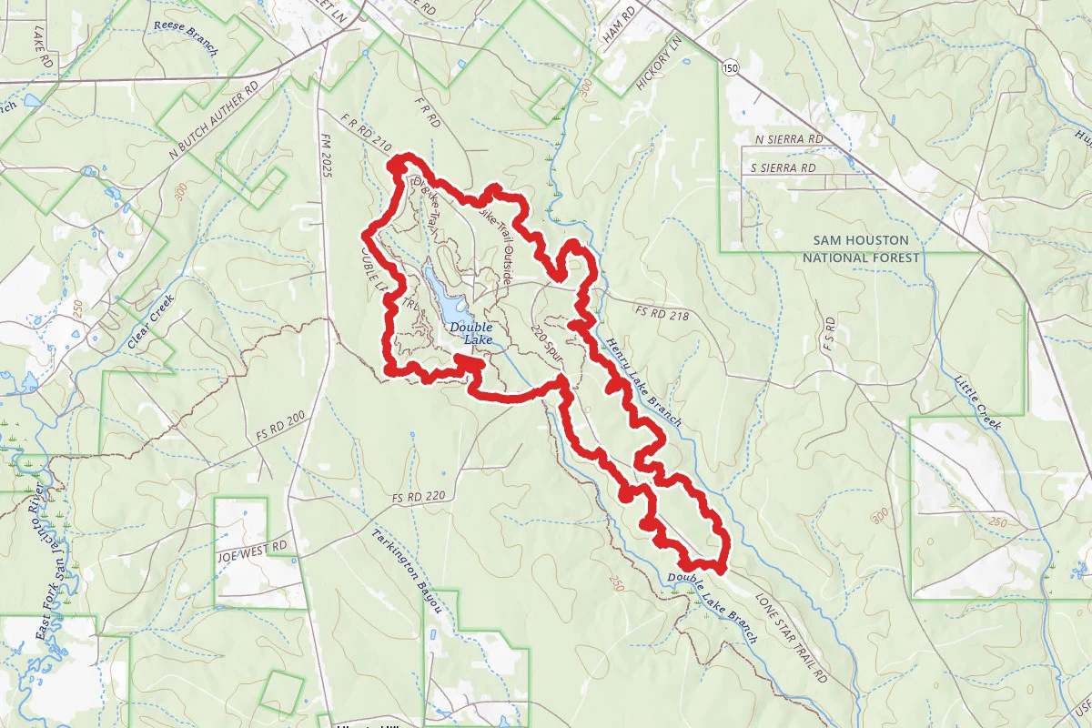 Double Lake Trail Loop DLNA Trail to C-Trail and RCW Loop