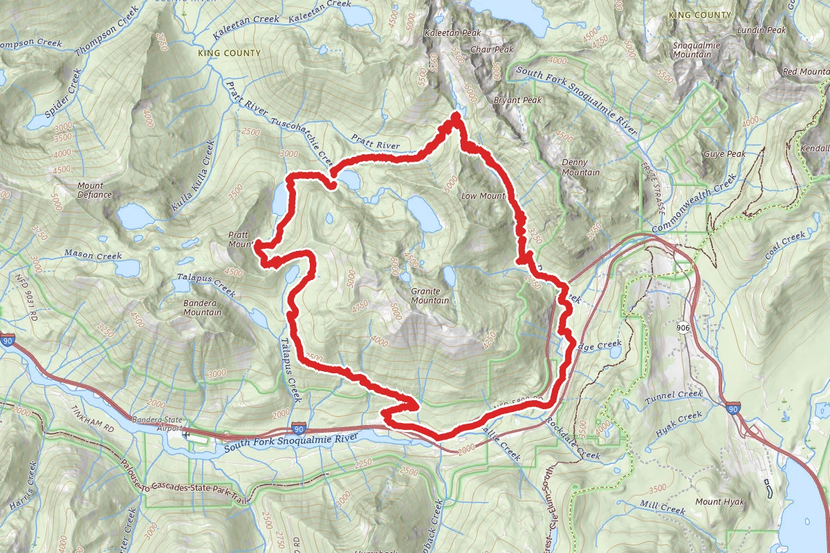 Pratt Lake Trail to Melakwa Lake Trail to Loop