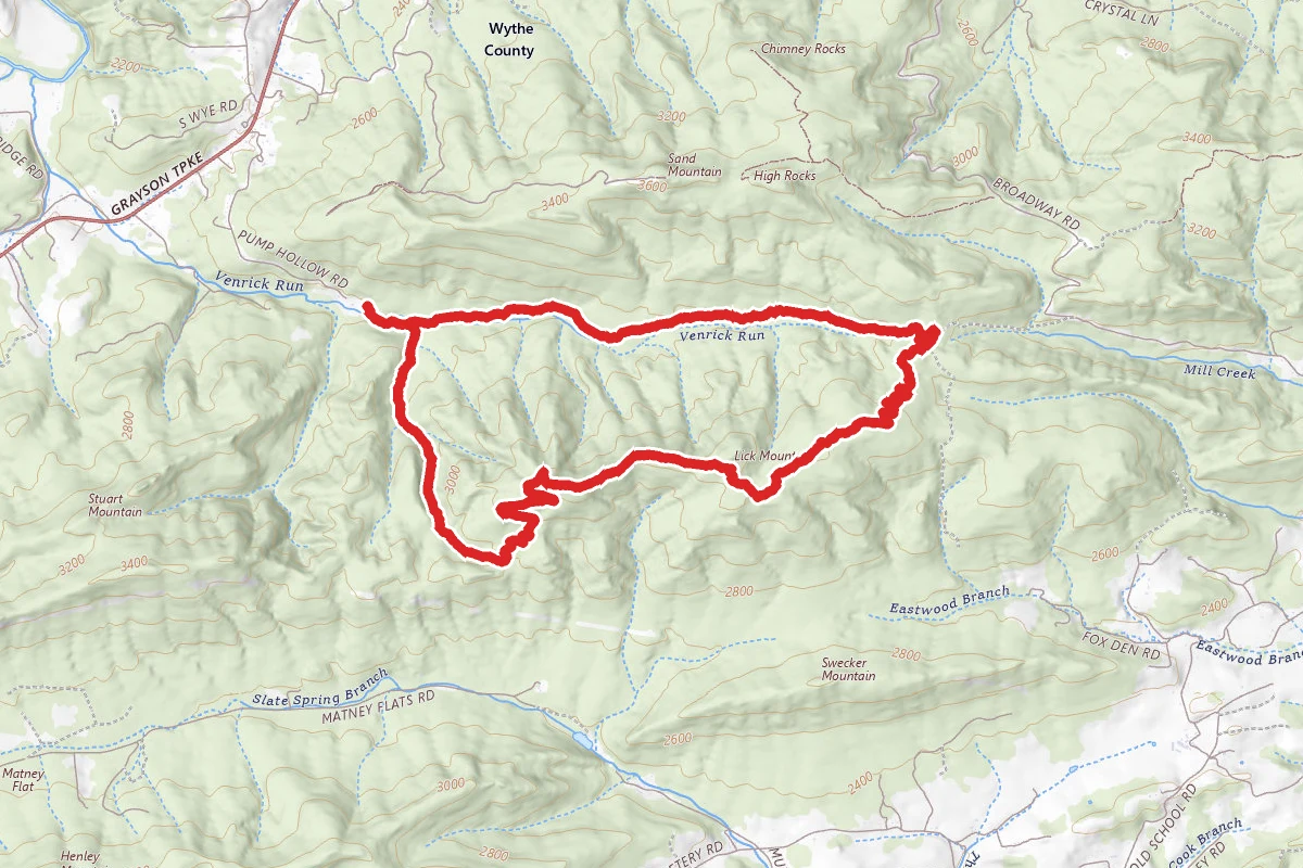 Lick Mountain Boundary Trail