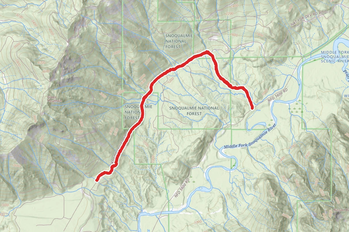 CCC Road Trail via Blowout Creek Trailhead