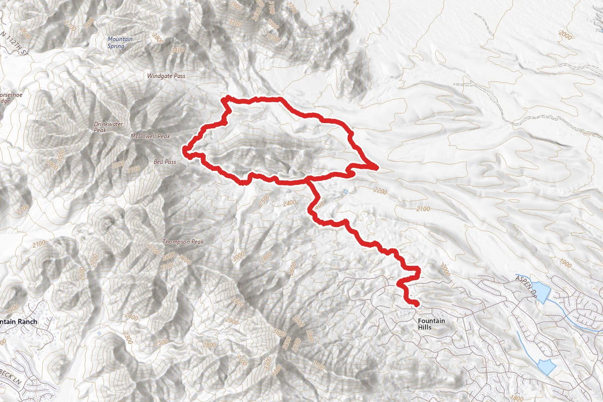 Dixie Mine, Coachwhip, Windmill, Bell Pass and Prospector Loop