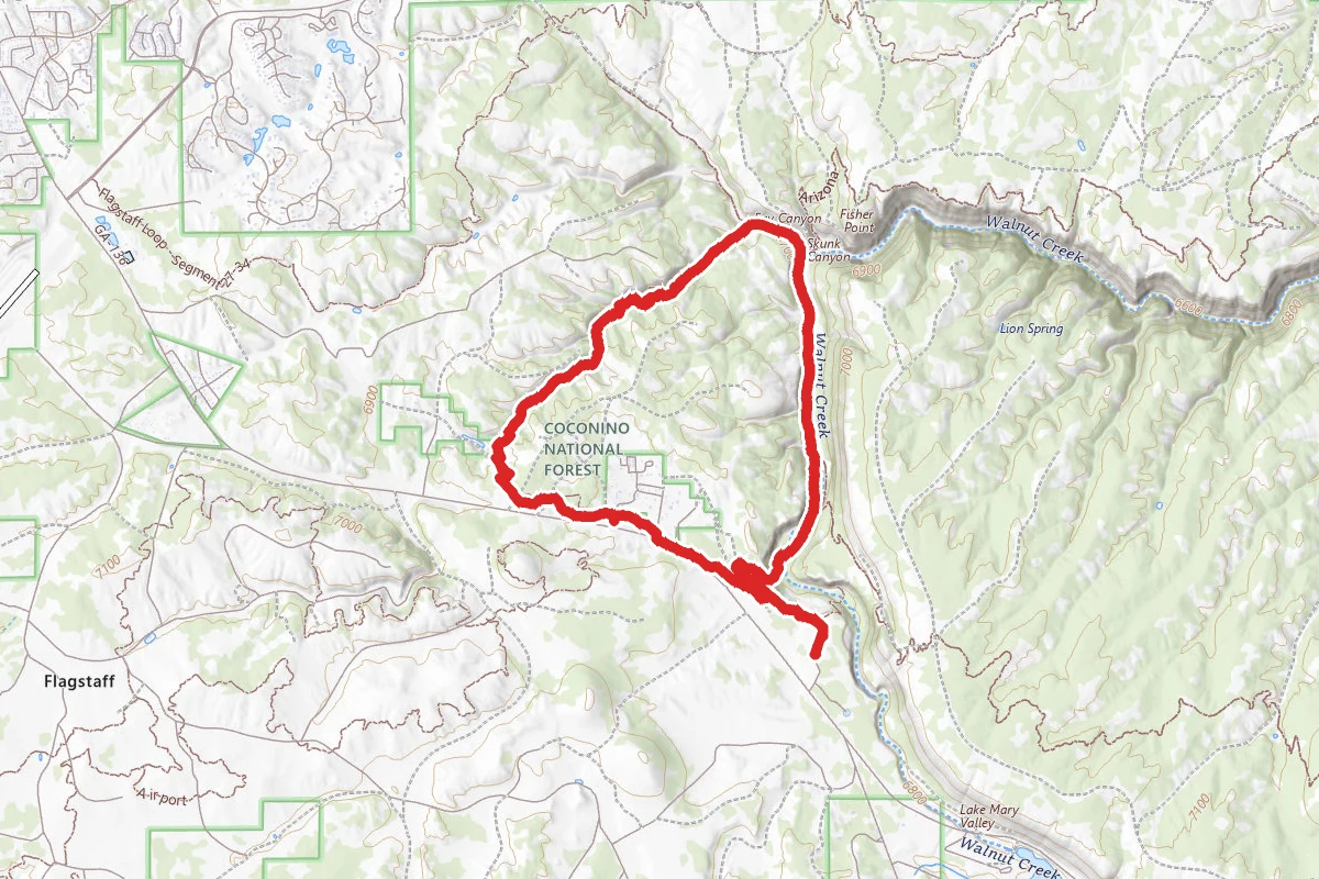 Sandys Canyon, Walnut Canyon, and Fay Canyon Loop