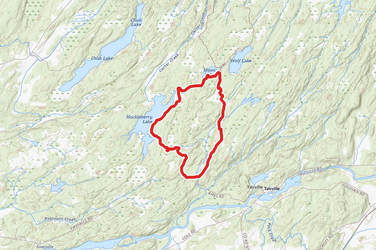 Huckleberry Lake and Moon Lake