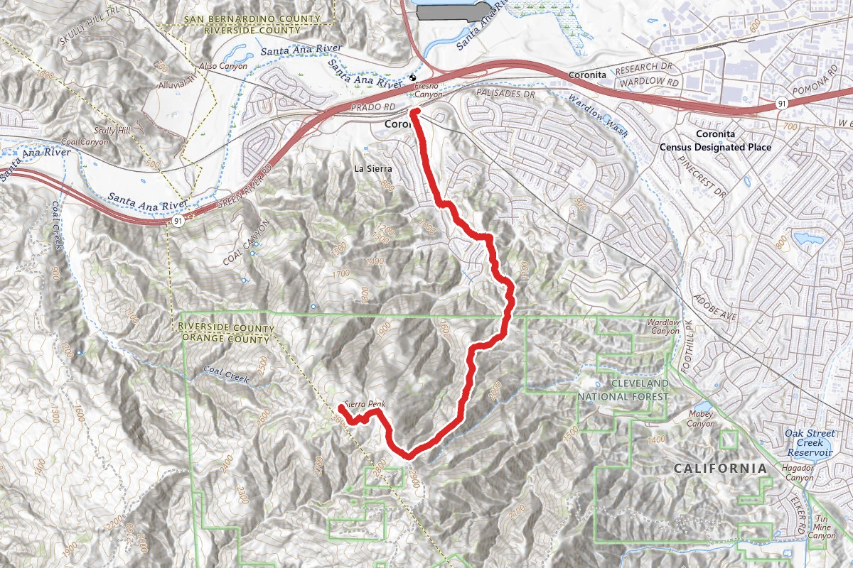 Fresno Canyon to Sierra Peak