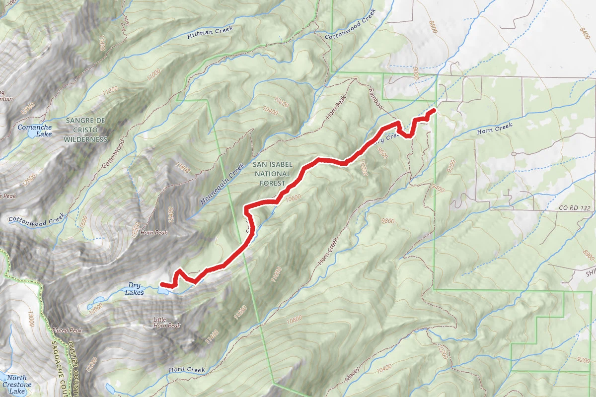 Dry Lakes via Dry Creek Trail