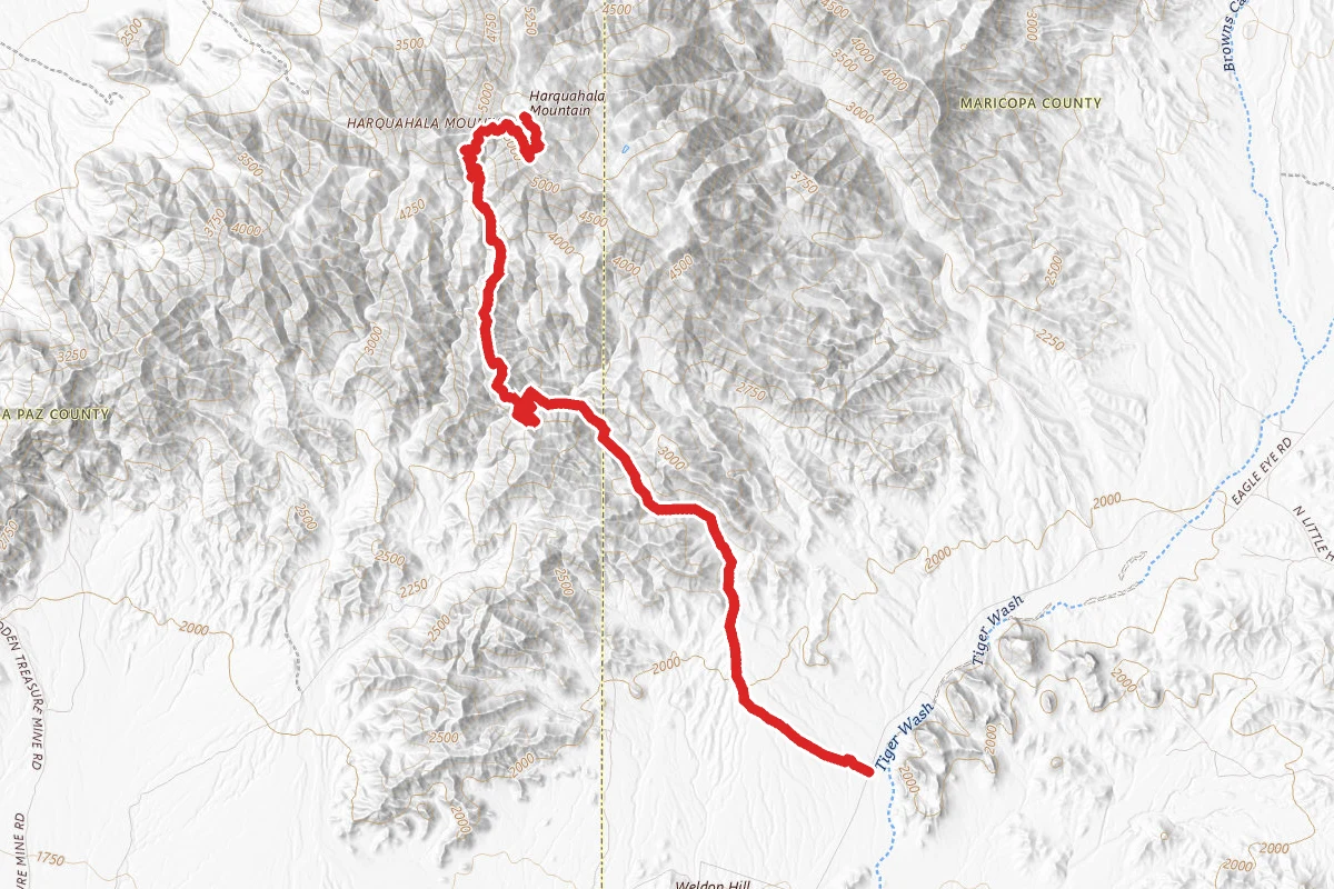 Harquahala Mountain Summit Road OHV Trail