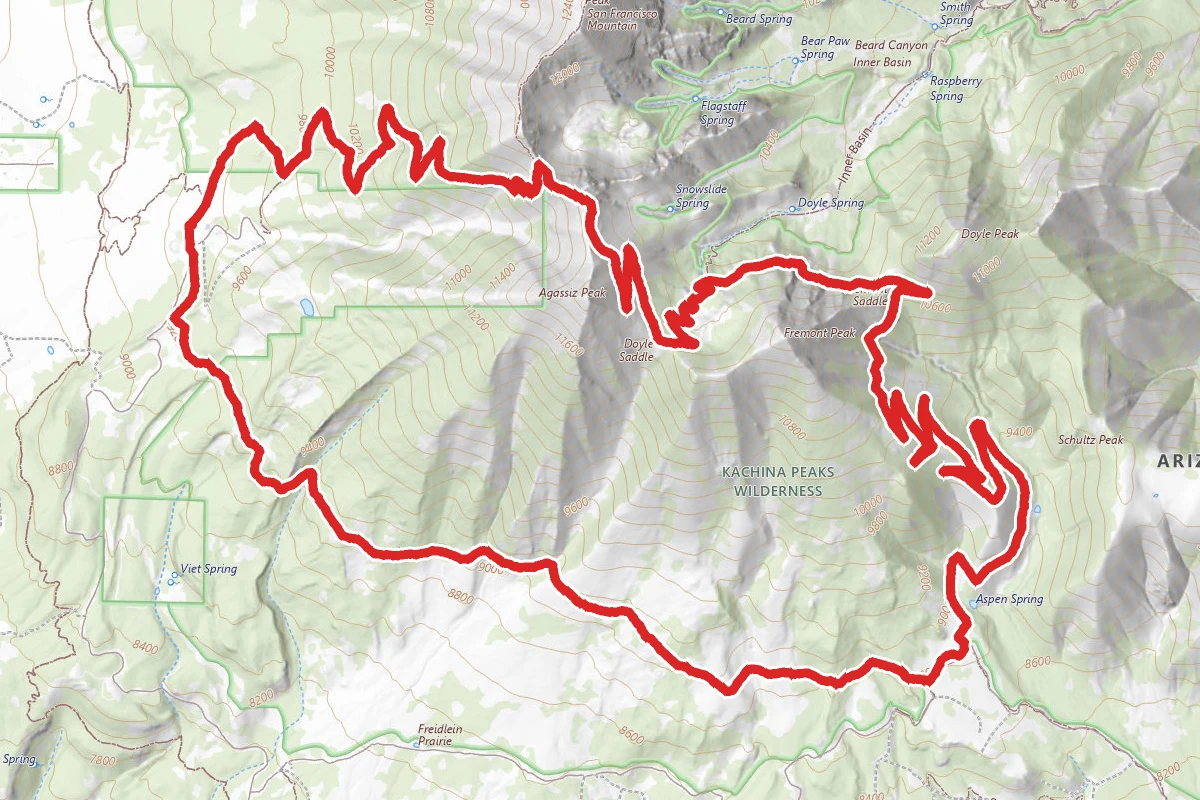 Humpherys Peak, Weatherford and Kachina Trail Loop