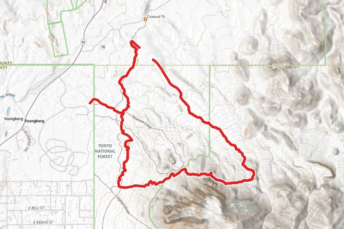 Cross Cut, Prospector and Jacob's Trail #58 Loop