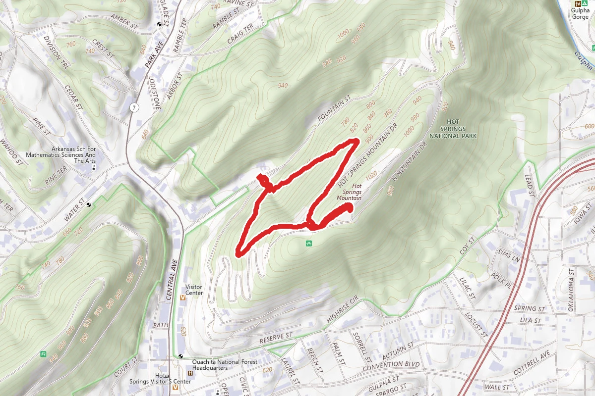Mountaintop Loop route map
