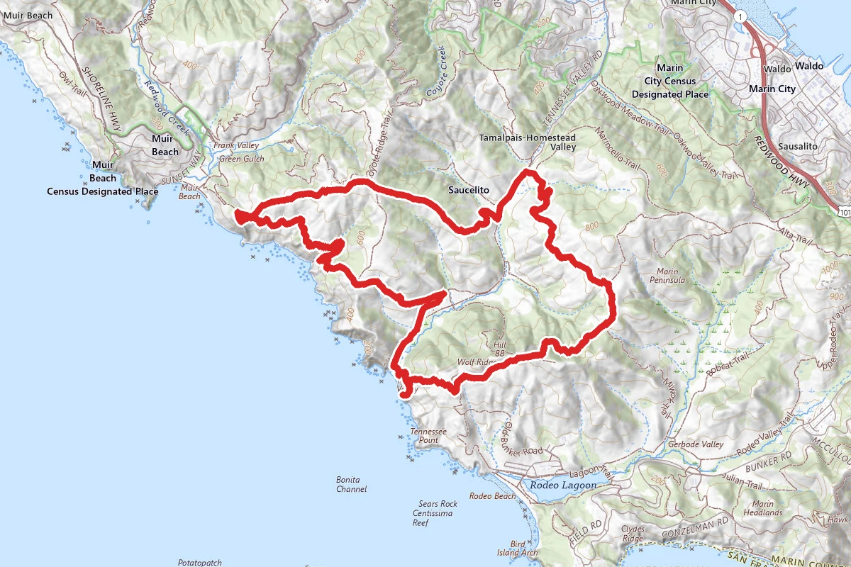 Fox, Coastal, Tennessee Valley, Wolf Ridge, Miwok and Old Springs Loop