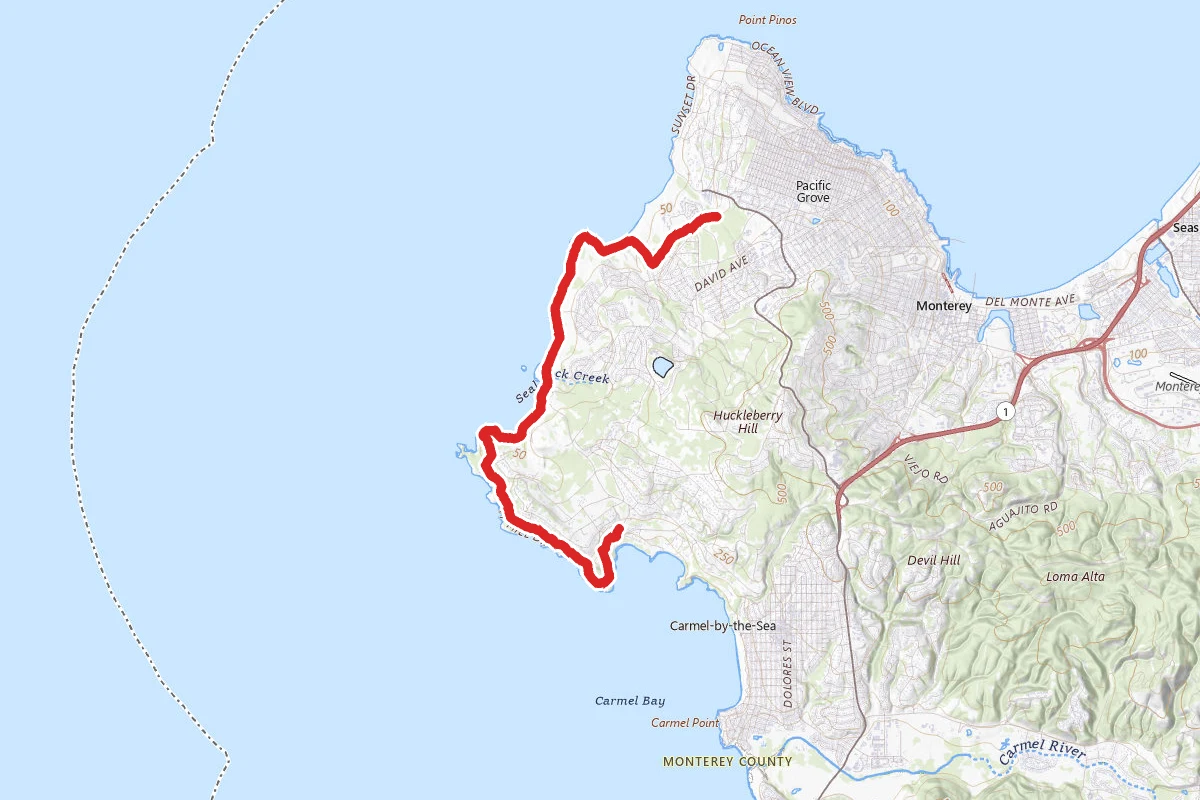 Pebble Beach Cruise route map