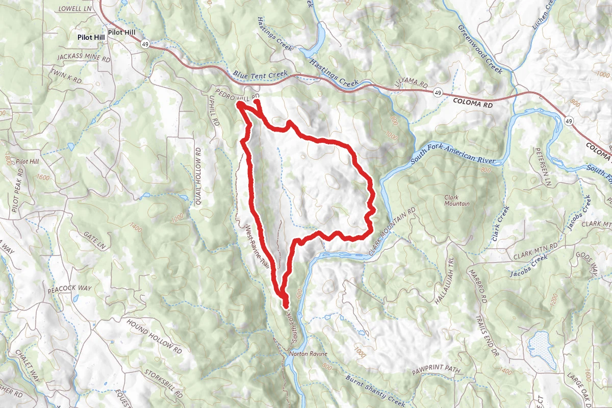 Down and Up and West Ridge Trail Loop