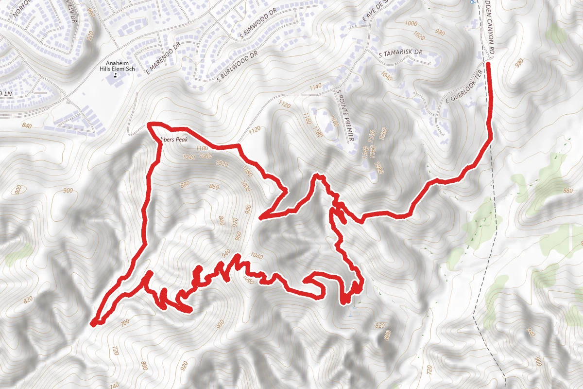 Weir Canyon to Robbers Peak to Yucca Ridge to Deer Trail