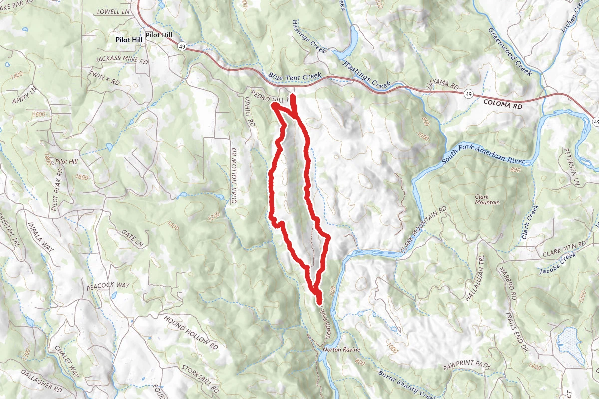West Ravine, West Ridge, American River Loop