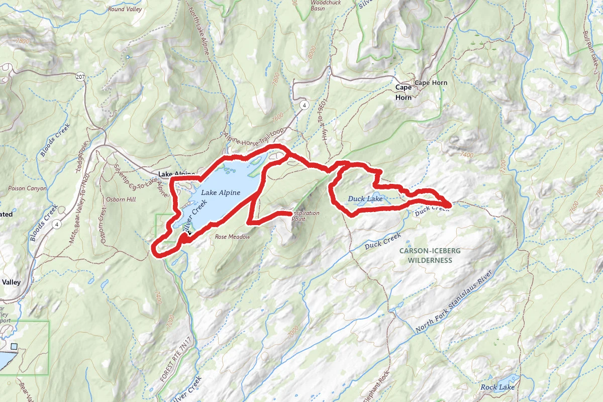 Lake Alpine and Duck Lake Loop