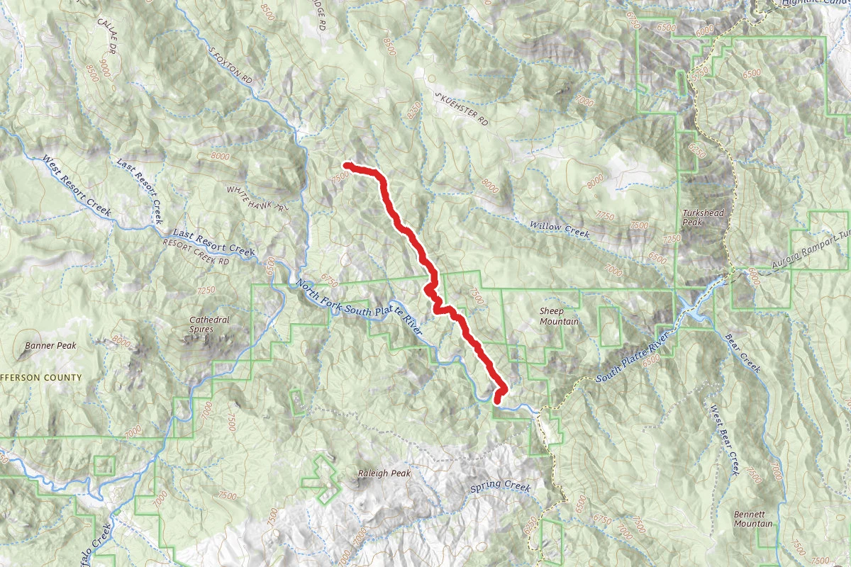 North Fork South Platte River Trail