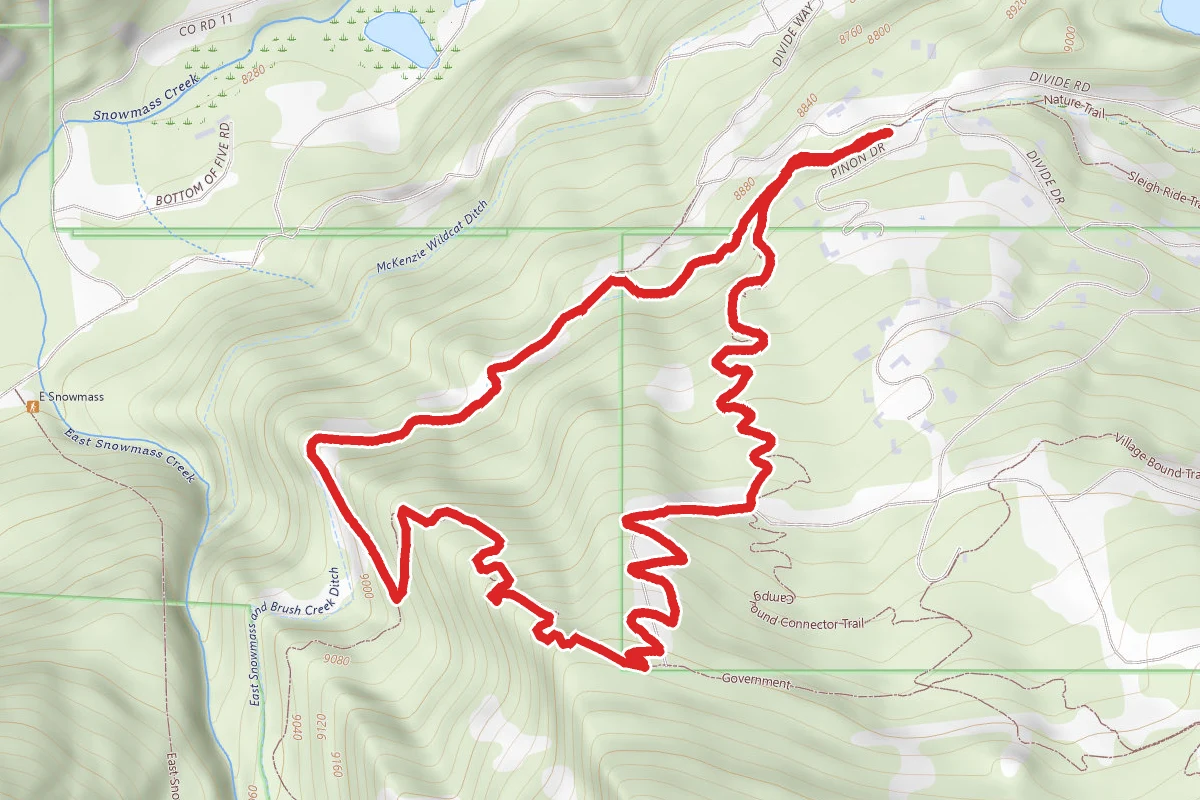 Ditch Trail, Government Trail, and Campground Connector