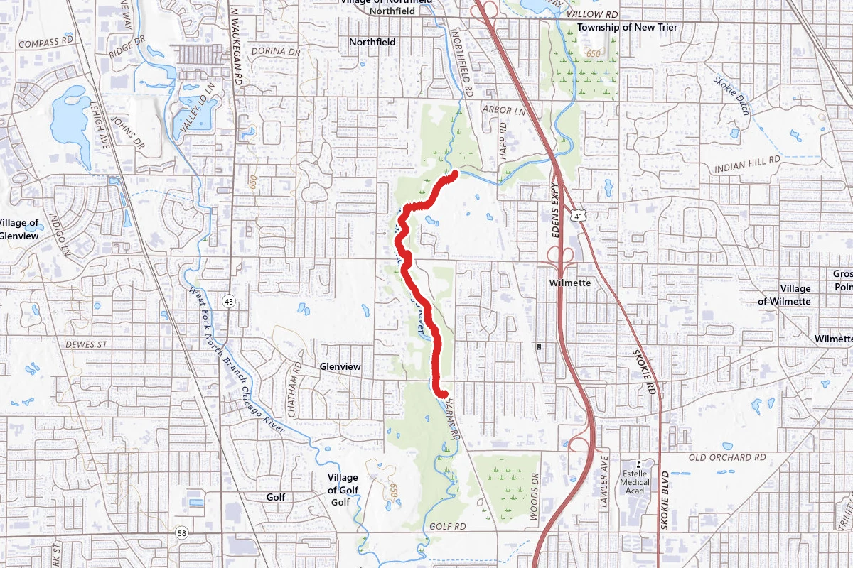Glenview Woods to Watersmeet Woods