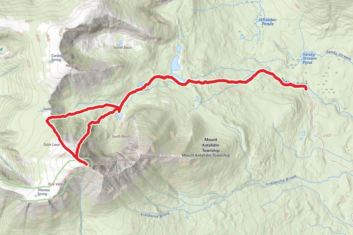 Baxter Peak via Saddle and Cathedral Loop