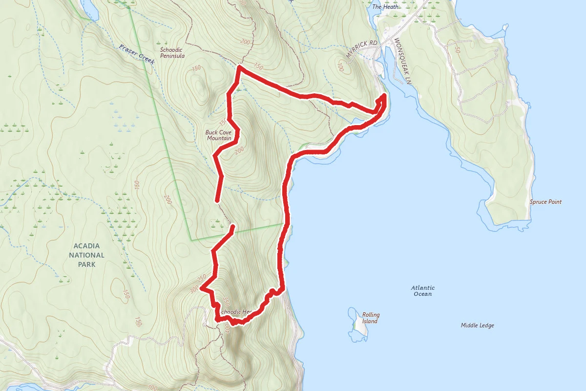 Schoodic Head and Buck Cove Mountain Trail