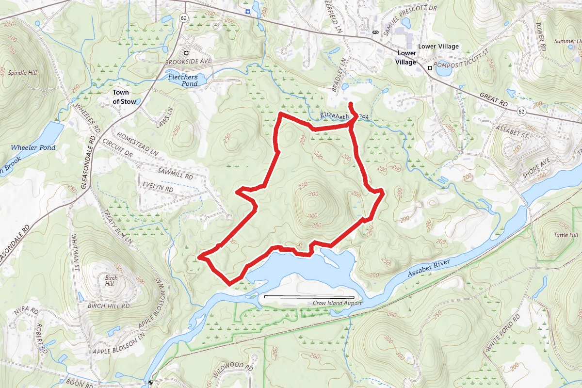 Stow Town Forest Blue, Red and AT&T Loop