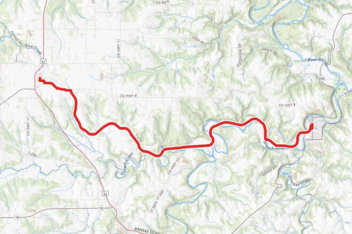 Lanesboro to Fountain via Root River State Trail