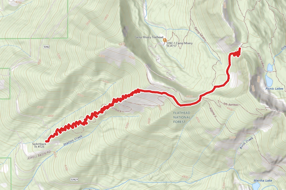 Jewel Basin via Switchback Trail 725