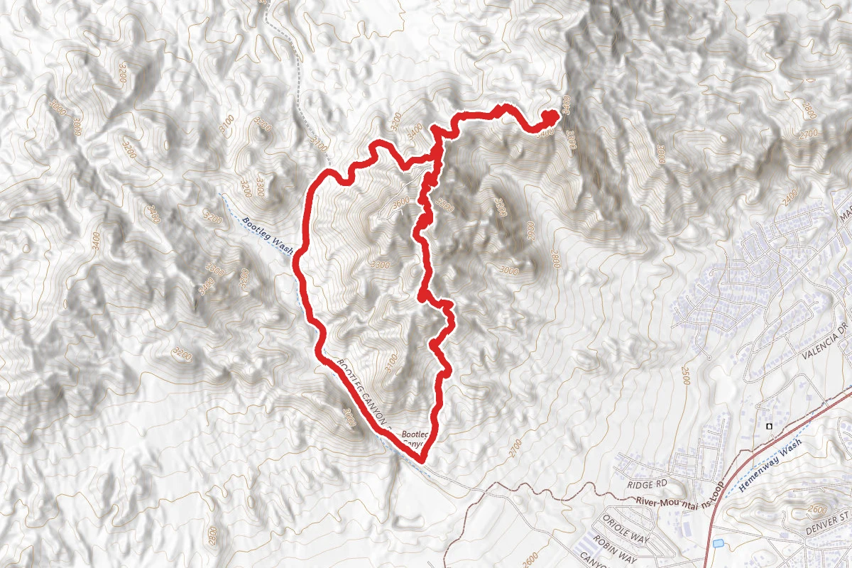 Bootleg Canyon and Black Mountain