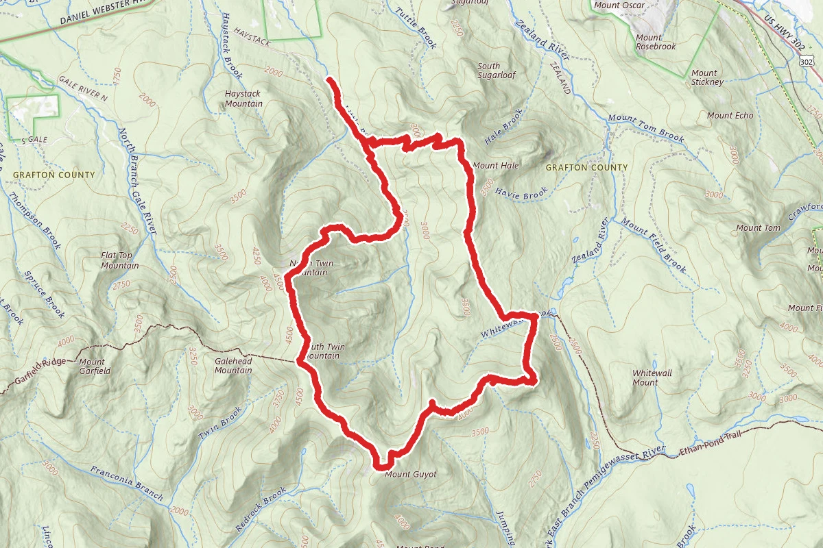 North and South Twin Mountain, Mount Guyot, Mount Zealand and Mount Hale
