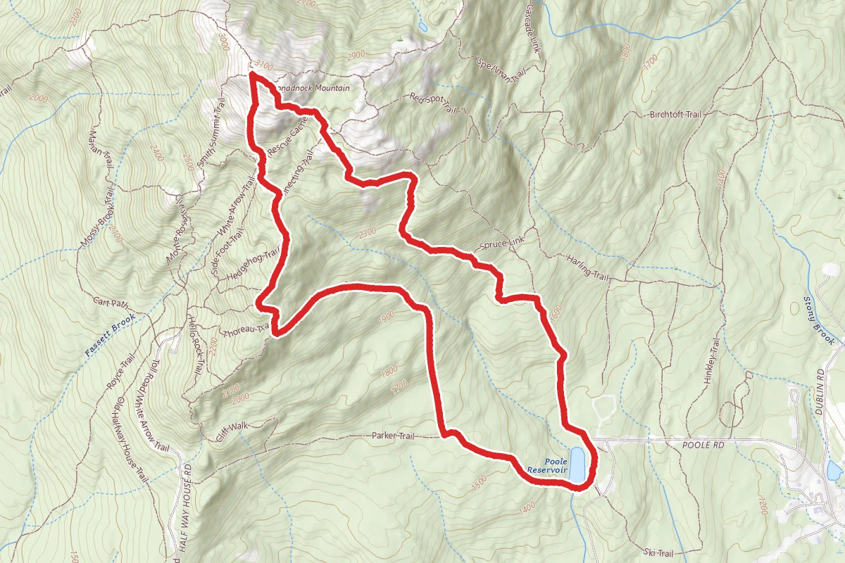 Mount Monadnock via White Cross and Lost Farm Trail Loop